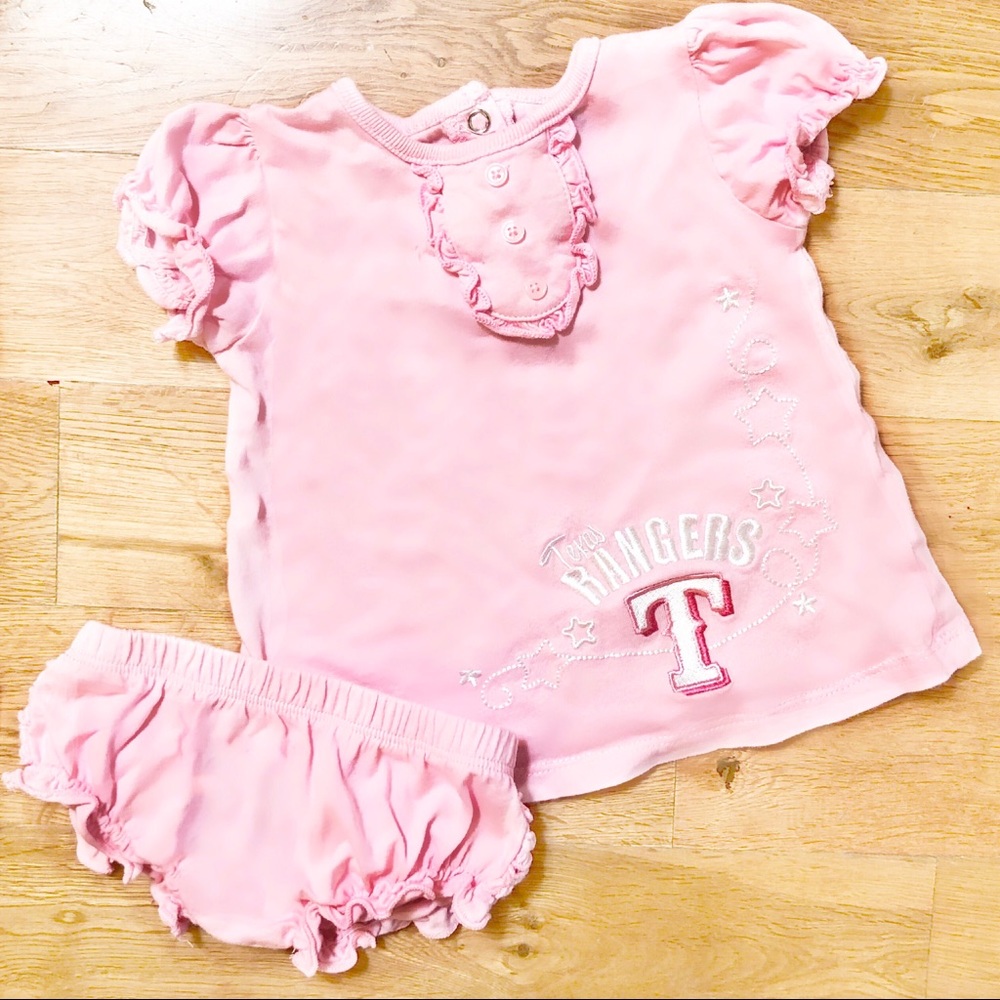 Texas Rangers Baby Girl Set